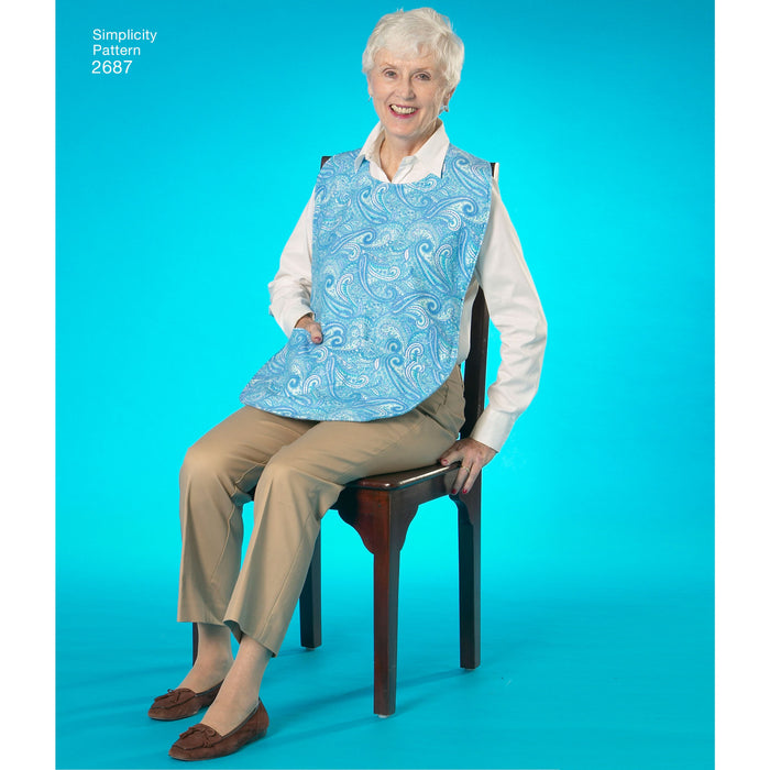 Simplicity Pattern 2687 Adult Clothing Protectors and Hats from Jaycotts Sewing Supplies
