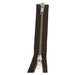 YKK Two Way Open End Zip with silver teeth - BROWN from Jaycotts Sewing Supplies