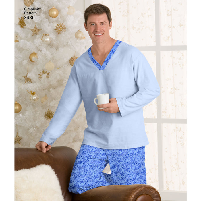 Simplicity Pattern 3935 Unisex child, teen and adult pyjamas from Jaycotts Sewing Supplies