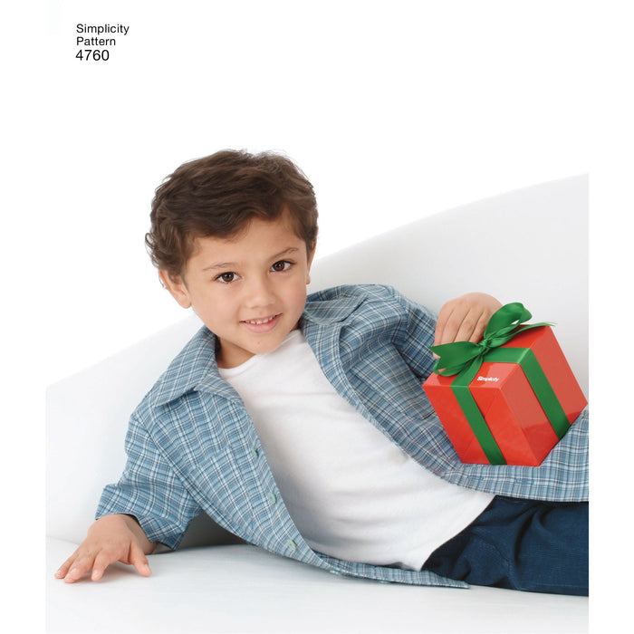 Simplicity Pattern 4760 Boys' and Men's Pants and Shirt from Jaycotts Sewing Supplies