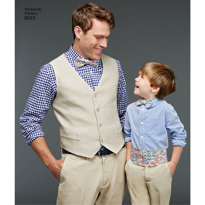 Simplicity Pattern 8023 Boy's and men's special occasion accessories from Jaycotts Sewing Supplies