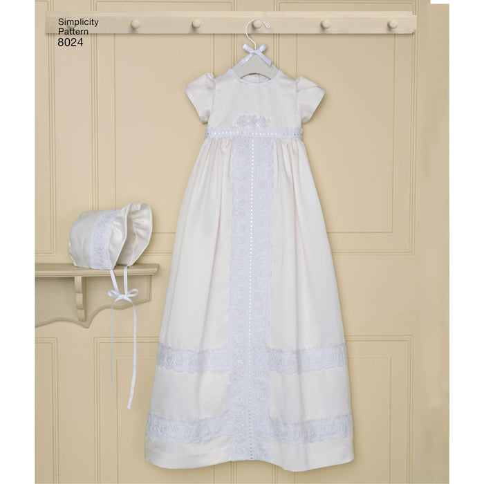Simplicity Pattern 8024 classic christening gowns from Jaycotts Sewing Supplies