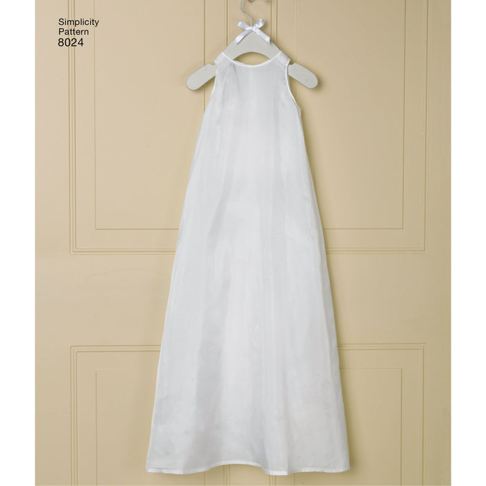 Simplicity Pattern 8024 classic christening gowns from Jaycotts Sewing Supplies
