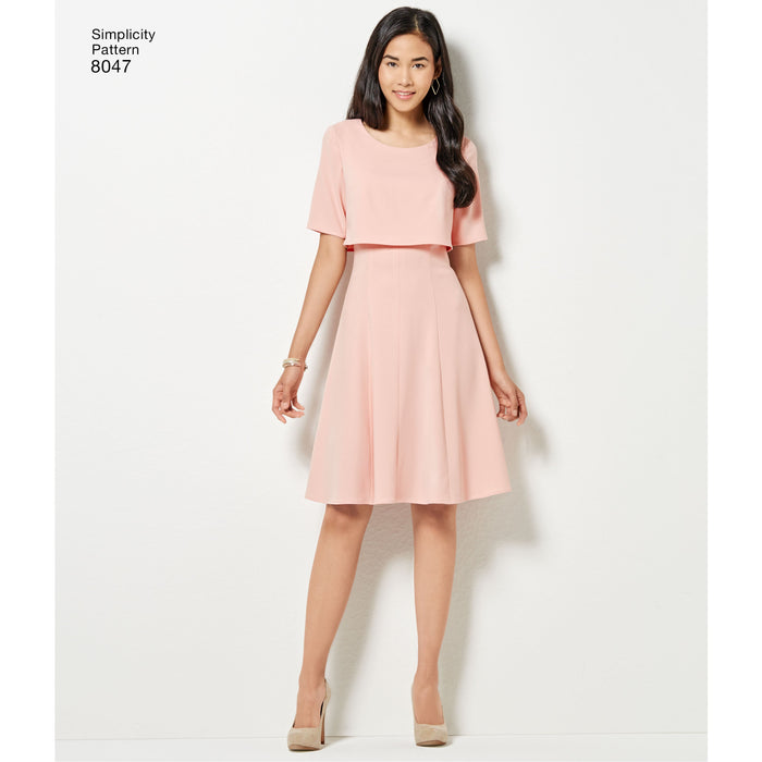 Simplicity Pattern 8047  Misses or miss petite dress from Jaycotts Sewing Supplies