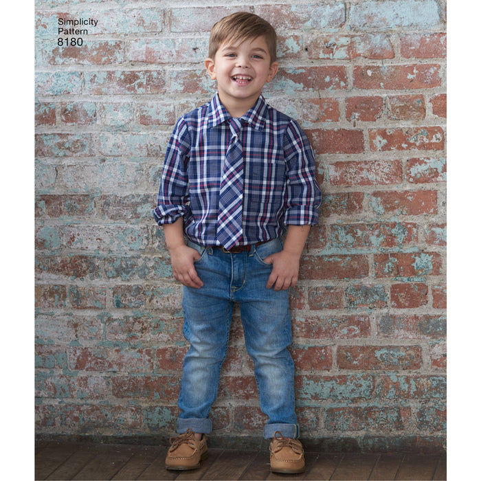 Simplicity 8180 boys / mens shirt pattern from Jaycotts Sewing Supplies