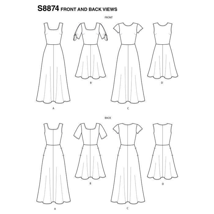 Simplicity 8874 Misses'/Women's Knit Dress from Jaycotts Sewing Supplies