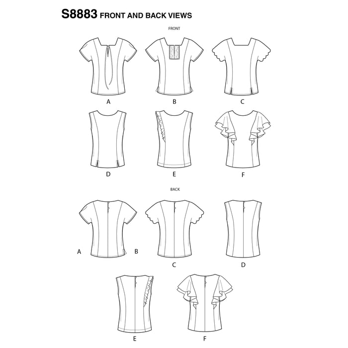 Simplicity 8883 Misses' Tops Pattern from Jaycotts Sewing Supplies
