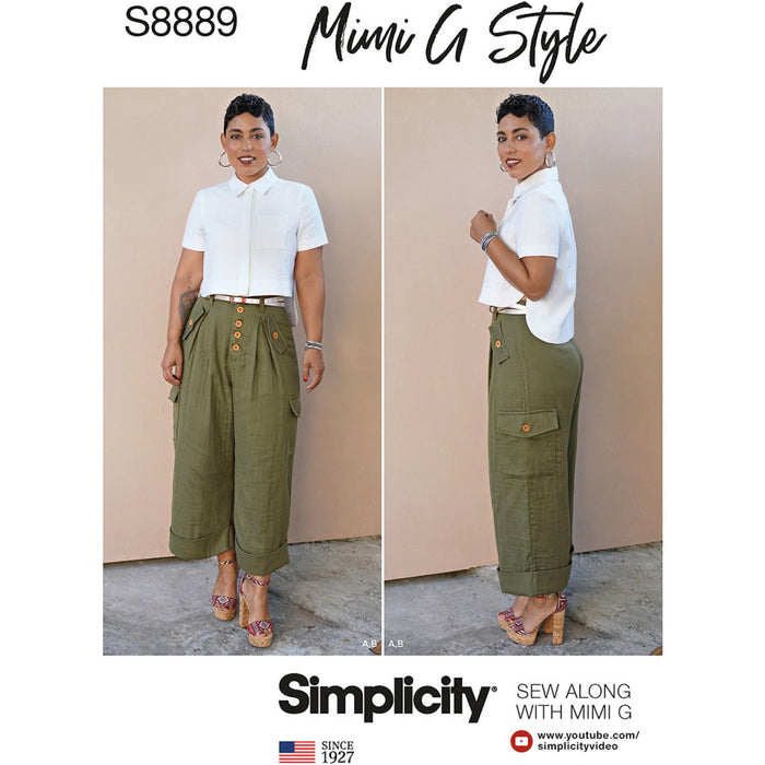 Simplicity 8889 Misses' Shirt and Wide Leg Pants from Jaycotts Sewing Supplies