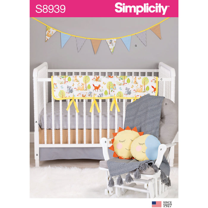 Simplicity Pattern 8939 Nursery accessories from Jaycotts Sewing Supplies