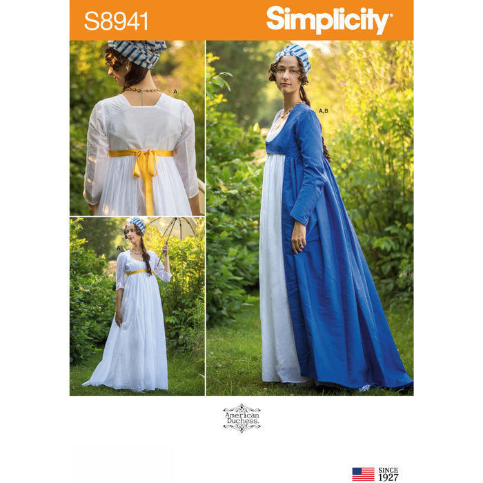 Simplicity Pattern 8941 Missesâ€™ costume. High waisted dress from Jaycotts Sewing Supplies