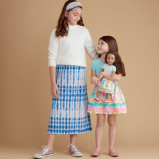 Simplicity Sewing Pattern 8961 Girls', and Dolls' Skirts from Jaycotts Sewing Supplies