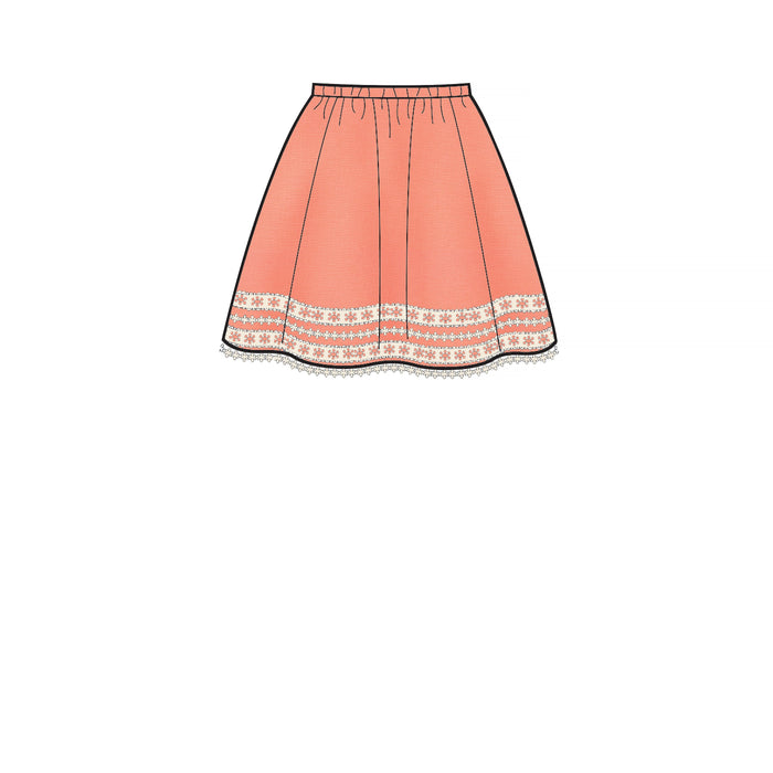 Simplicity Sewing Pattern 8961 Girls', and Dolls' Skirts from Jaycotts Sewing Supplies