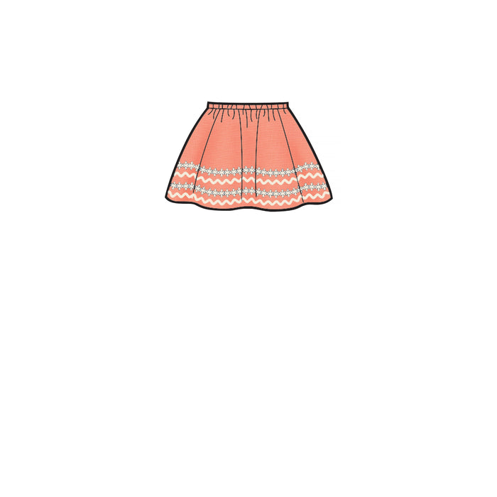 Simplicity Sewing Pattern 8961 Girls', and Dolls' Skirts from Jaycotts Sewing Supplies