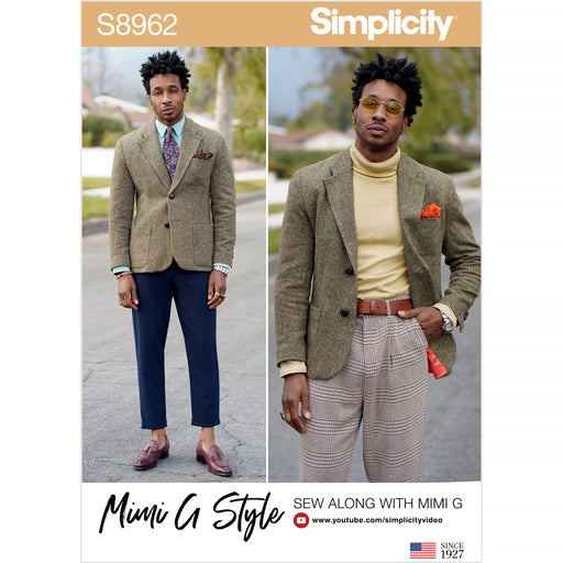 Simplicity Sewing Pattern 8962 Men's Lined Blazer from Jaycotts Sewing Supplies