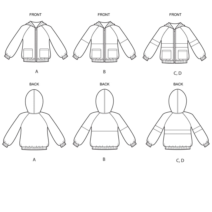 Simplicity Sewing Pattern 8999 Girls' Knit Hooded Jacket from Jaycotts Sewing Supplies