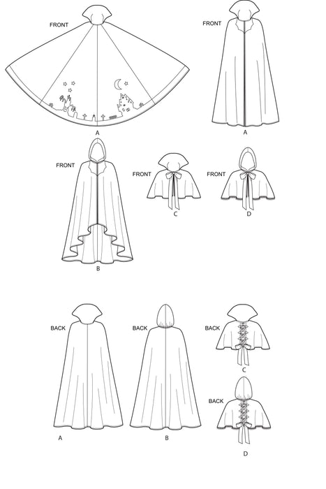 Simplicity 9008 Misses' Halloween Cape Costumes Pattern from Jaycotts Sewing Supplies