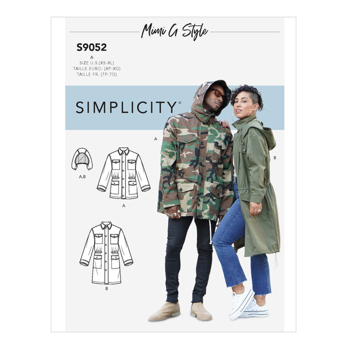 Simplicity Sewing Pattern S9052  Mens and Teen's Jacket and Hood from Jaycotts Sewing Supplies