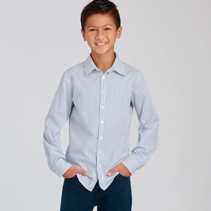 Simplicity Sewing Pattern S9056 Children's and Teen Boys' Shirts from Jaycotts Sewing Supplies