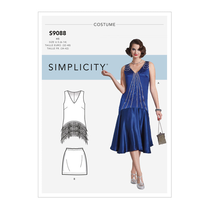 Simplicity Sewing Pattern S9088 Flapper Costumes from Jaycotts Sewing Supplies