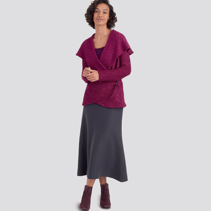 Simplicity 9189 Misses' Knit Wrap Jacket Sewing Pattern from Jaycotts Sewing Supplies