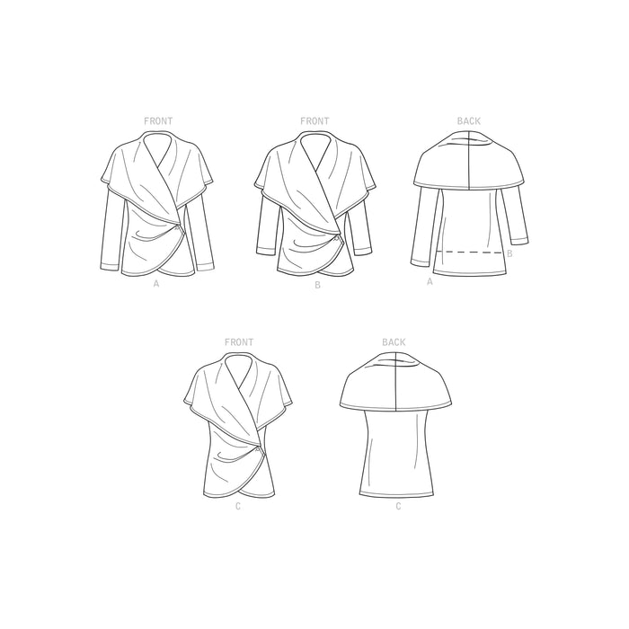 Simplicity 9189 Misses' Knit Wrap Jacket Sewing Pattern from Jaycotts Sewing Supplies