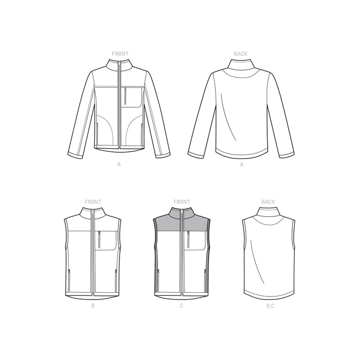 Simplicity 9191 Men's Gilet and Jacket Sewing Pattern from Jaycotts Sewing Supplies