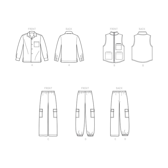Simplicity 9201 Boys' Shirt, Gilet and Trousers Sewing Pattern from Jaycotts Sewing Supplies