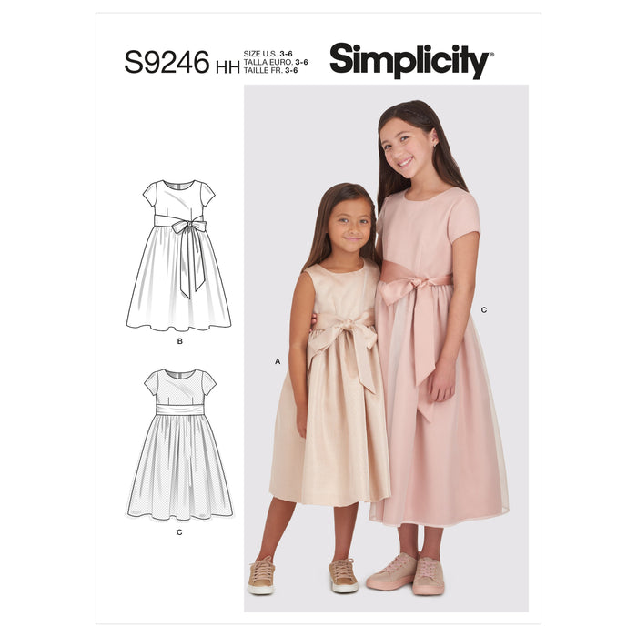 Simplicity Sewing Pattern 9246 Girls' Bridesmaids Dresses from Jaycotts Sewing Supplies