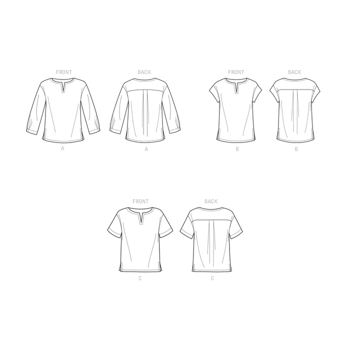 Simplicity Sewing Pattern 9274 Tops In Two Lengths from Jaycotts Sewing Supplies
