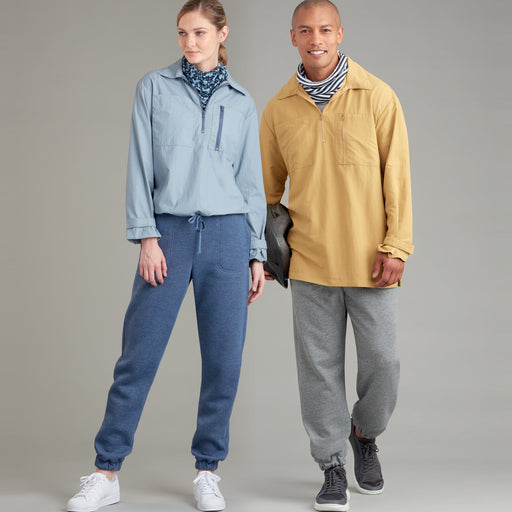 Simplicity Sewing Pattern 9278 Unisex Tops, Trousers and Neckpiece from Jaycotts Sewing Supplies