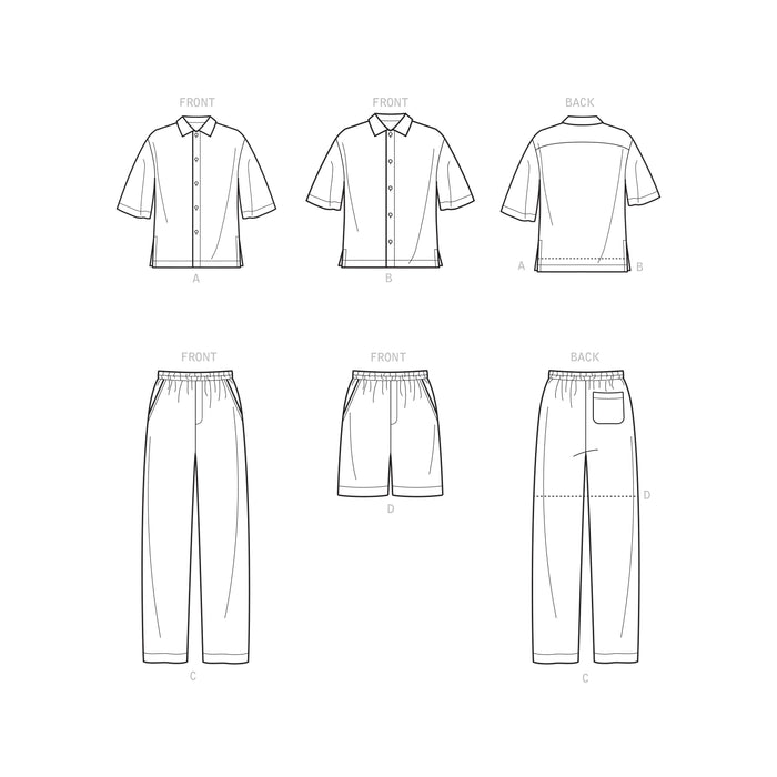 Simplicity Sewing Pattern 9279 Men's Shirt, Pants and Shorts from Jaycotts Sewing Supplies