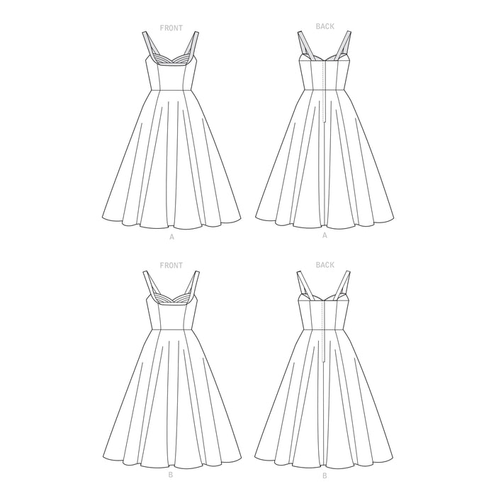 Simplicity Vintage Sewing Pattern 9284 Sweetheart-Neckline Dresses from Jaycotts Sewing Supplies