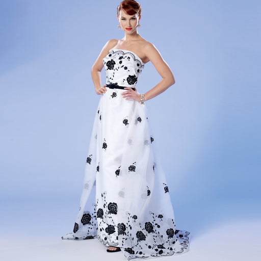 Simplicity Sewing Pattern 9289 Strapless Dress, Detachable Train and Belt from Jaycotts Sewing Supplies