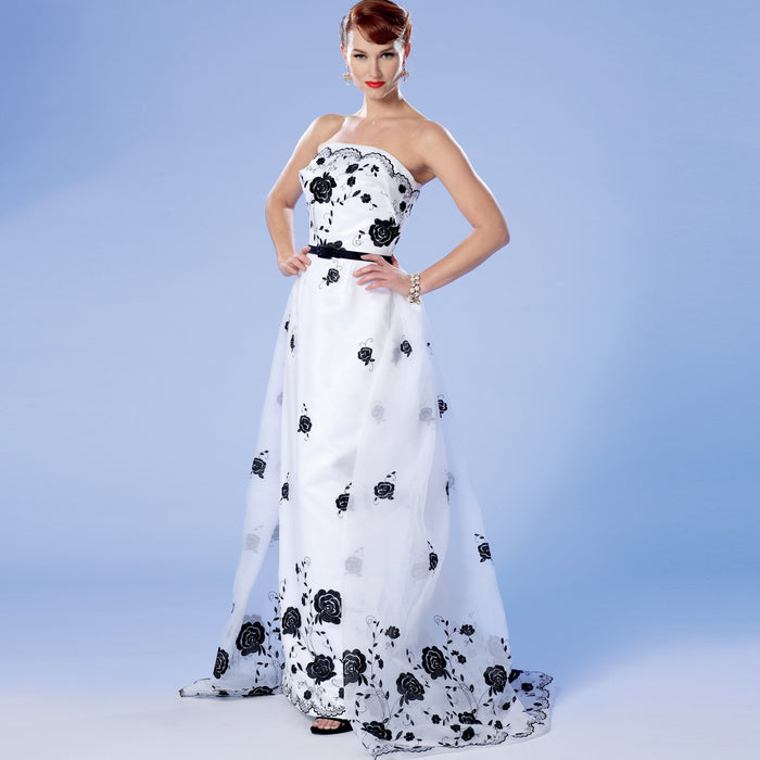 Simplicity Sewing Pattern 9289 Strapless Dress, Detachable Train and Belt from Jaycotts Sewing Supplies