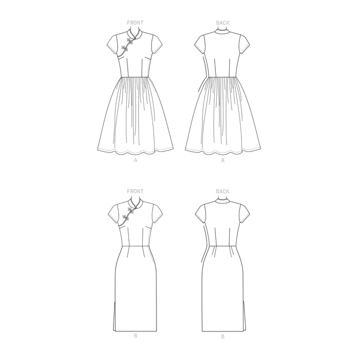 Simplicity 1950's Sewing Pattern 9292 Dresses With Mandarin Collar from Jaycotts Sewing Supplies