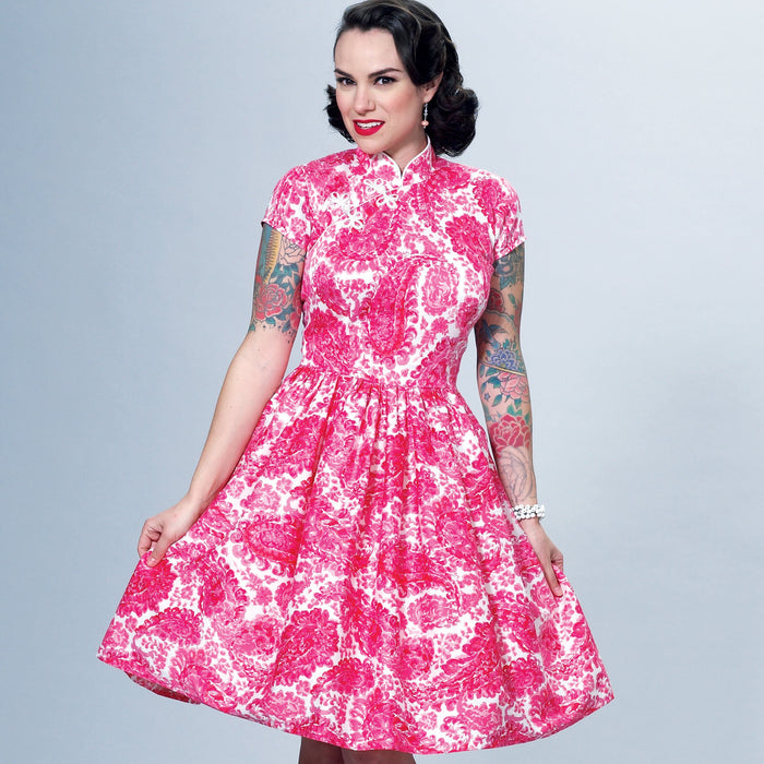 Simplicity 1950's Sewing Pattern 9292 Dresses With Mandarin Collar from Jaycotts Sewing Supplies