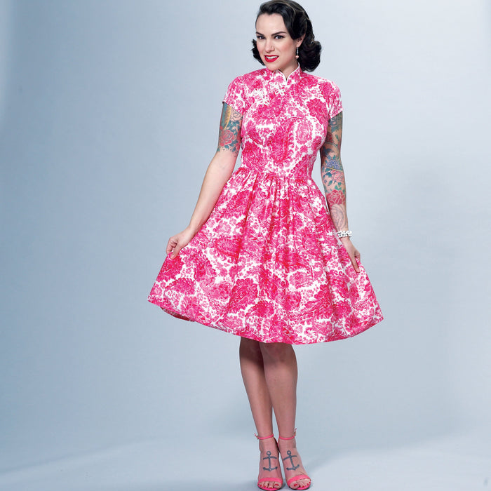 Simplicity 1950's Sewing Pattern 9292 Dresses With Mandarin Collar from Jaycotts Sewing Supplies