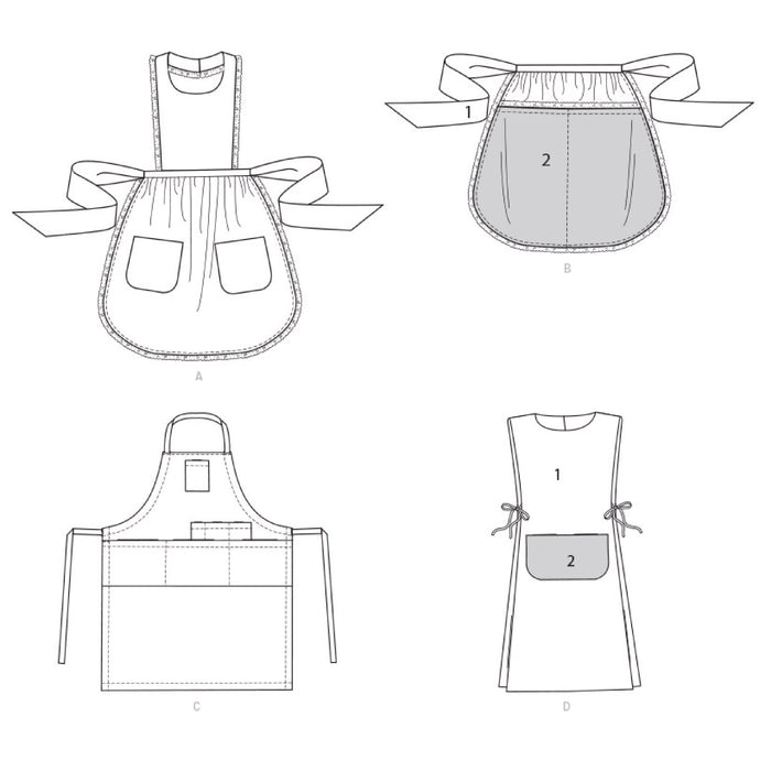 Simplicity Sewing Pattern 9301 Kids' and Adults' Aprons from Jaycotts Sewing Supplies