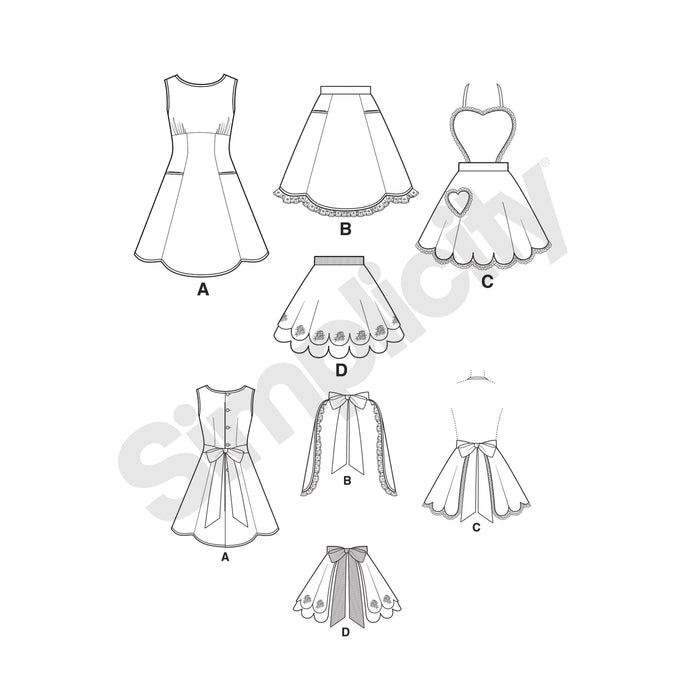 Simplicity 1950's Sewing Pattern 9311 Vintage Aprons from Jaycotts Sewing Supplies