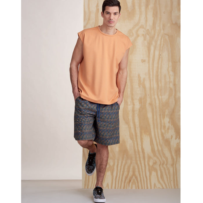 Simplicity Sewing Pattern 9314 Men's Knit Top and Shorts from Jaycotts Sewing Supplies