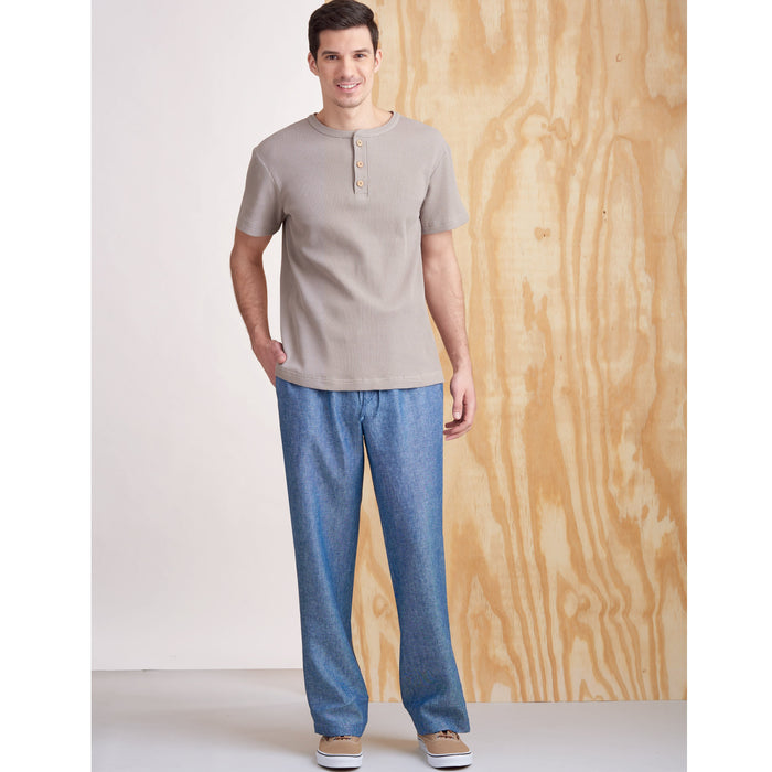 Simplicity Sewing Pattern S9315 Men's Knit Tops and Pants from Jaycotts Sewing Supplies