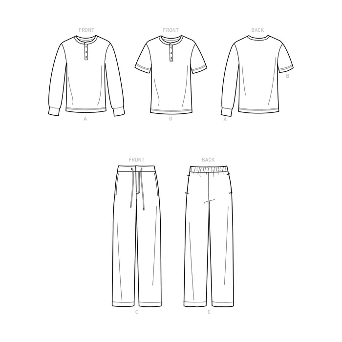 Simplicity Sewing Pattern S9315 Men's Knit Tops and Pants from Jaycotts Sewing Supplies