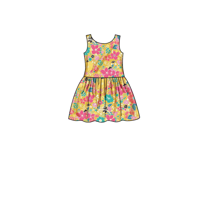 Simplicity Sewing Pattern S9320 Children's Gathered Skirt Dresses from Jaycotts Sewing Supplies