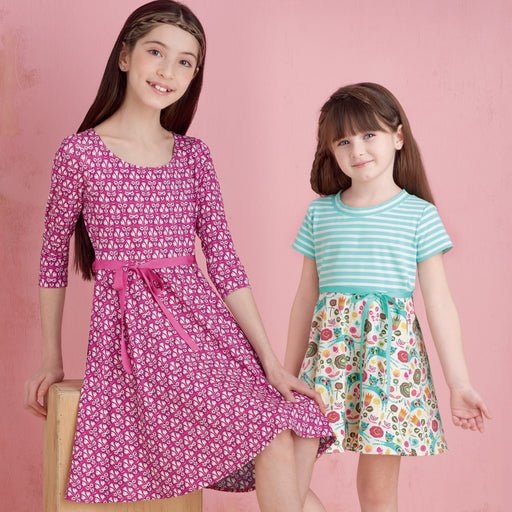 Simplicity Sewing Pattern S9322 Children's and Girls' Pullover Dresses from Jaycotts Sewing Supplies