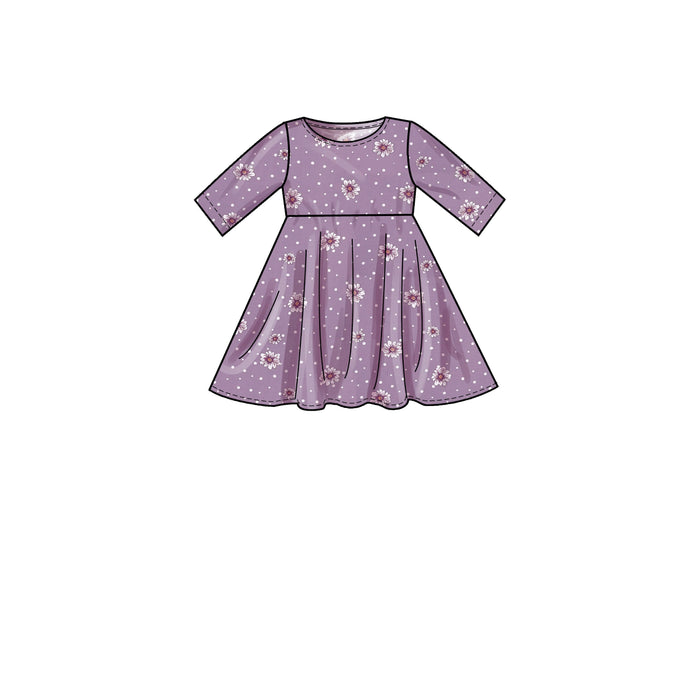 Simplicity Sewing Pattern S9322 Children's and Girls' Pullover Dresses from Jaycotts Sewing Supplies
