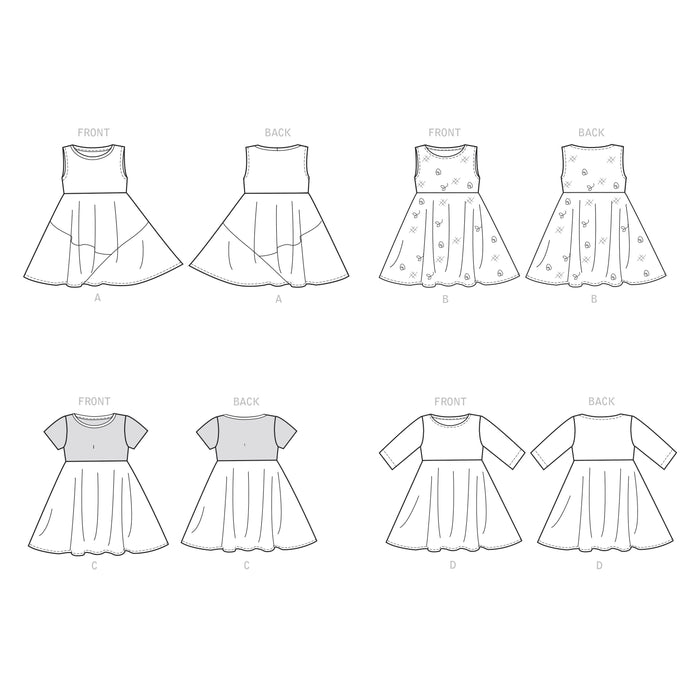 Simplicity Sewing Pattern S9322 Children's and Girls' Pullover Dresses from Jaycotts Sewing Supplies