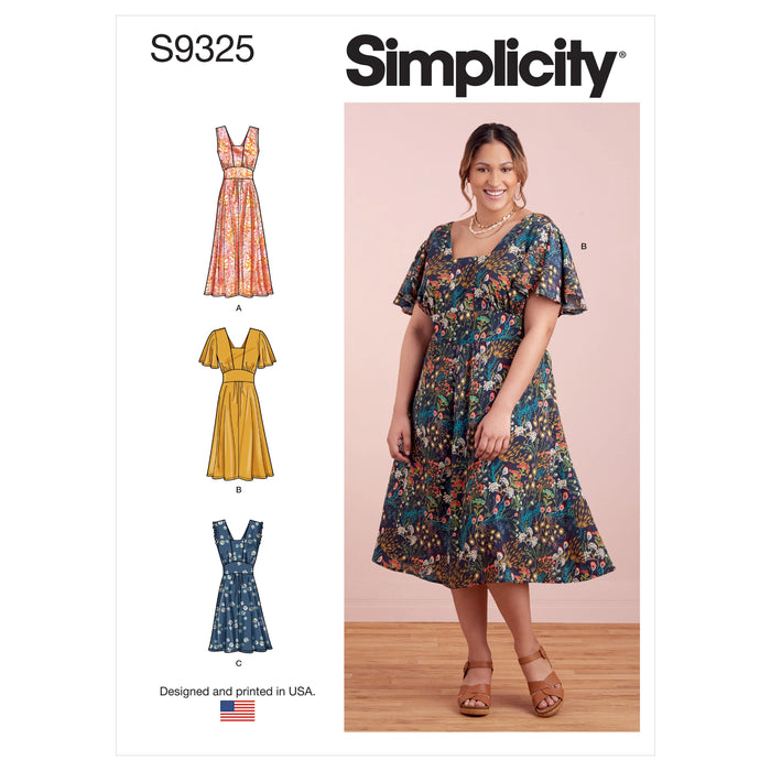 Simplicity Sewing Pattern S9325 Misses' and Women's Dress with Length Variations from Jaycotts Sewing Supplies