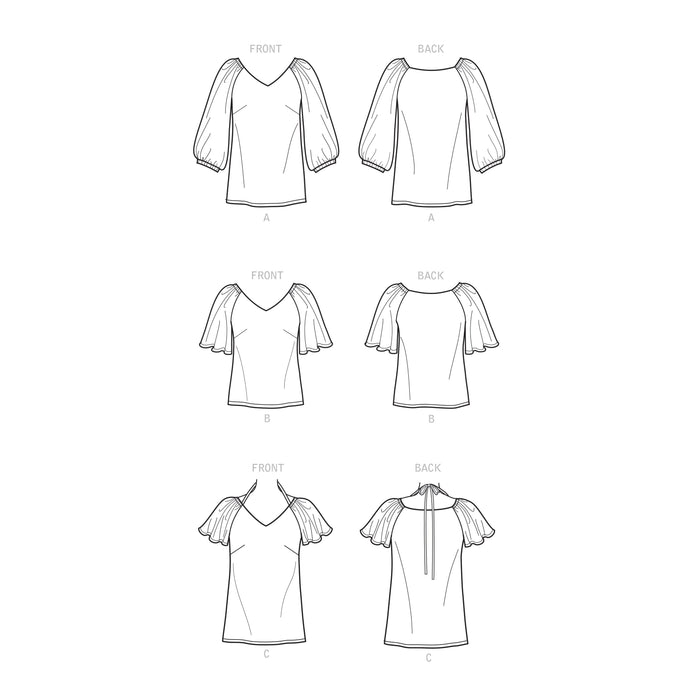 Simplicity Sewing Pattern S9334 Misses' and Women's Tops from Jaycotts Sewing Supplies