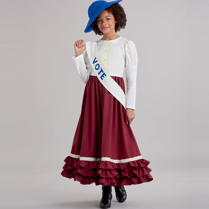 Simplicity Sewing Pattern 9352 Girls' Costumes and Face Covers from Jaycotts Sewing Supplies