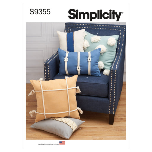 Simplicity Sewing Pattern 9355 Pillows from Jaycotts Sewing Supplies